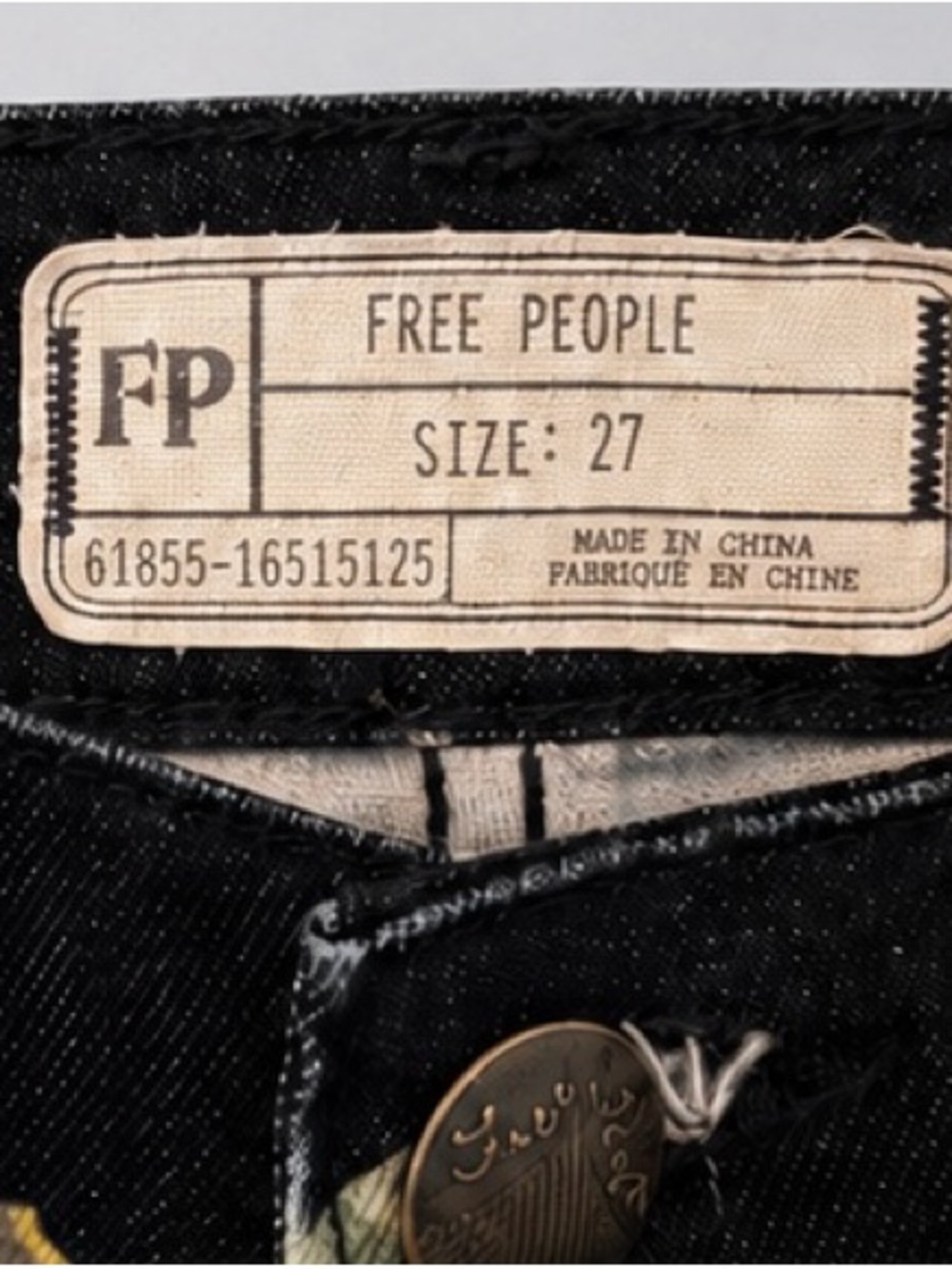 Free People Black Floral Boot-Cut Jumpsuit Pants - Picture 3 of 8